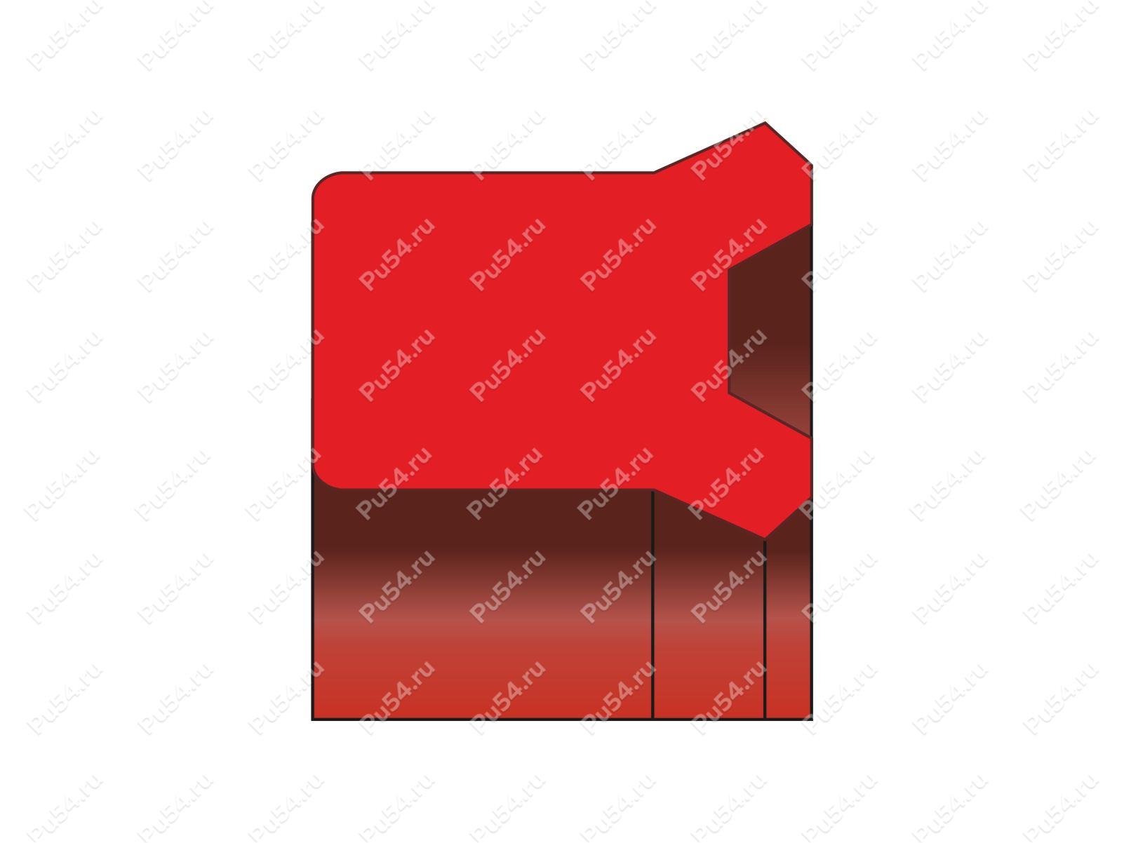 Уплотнение штока 116x125.5x11.5/L=12.5, аналог TTS 794/2, Product Code 70-08-968007, Polyurethane, PU54/M92/красный, Image №1